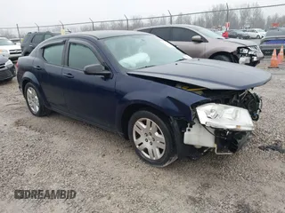 2014 Dodge Avenger SE with VIN 1C3CDZABXEN107156, listed as a IAAI auction lot 41474391 with 111,047 mi miles and . Bid and sale history available at DreamBid. Image 1.