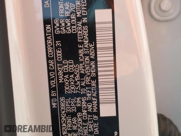 2021 Volvo XC40 Momentum z VIN YV4162UK5M2439826, wystawiony jako Copart lot #54480775 z przebiegiem 35 279 mil mil oraz Szkody całkowita. Historia ofert i sprzedaży dostępna na DreamBid. Obrazek 13.
