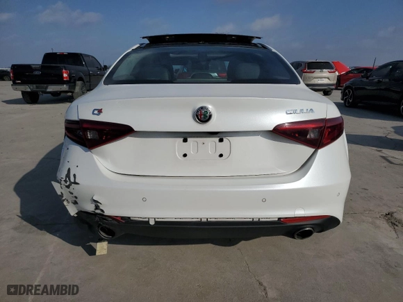 2018 Alfa Romeo Giulia Ti Sport with VIN ZARFAEEN1J7569494, listed as a Copart auction lot 49218665 with 49,763 mi miles and Clean Title. Bid and sale history available at carsss.com. Image 6.