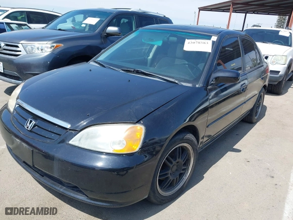 2002 Honda Civic EX with VIN 2HGES26772H535293, listed as a IAAI auction lot 42078583 with 141,813 mi miles. Bid and sale history available at carsss.com. Image 2.