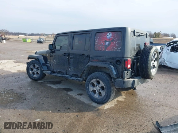 2017 Jeep Wrangler Unlimited Sahara with VIN 1C4BJWEG5HL520140, listed as a IAAI auction lot 41708084 with 74,906 mi miles. Bid and sale history available at carsss.com. Image 3.