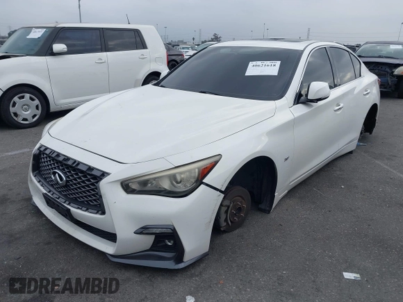 2018 Infiniti Q50 3.0t LUXE with VIN JN1EV7AP2JM363487, listed as a IAAI auction lot 40621618 with 125,508 mi miles. Bid and sale history available at carsss.com. Image 16.