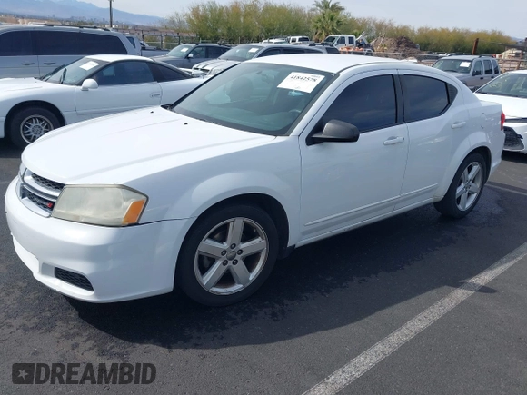 2013 Dodge Avenger SE with VIN 1C3CDZAB6DN741420, listed as a IAAI auction lot 41842578 with 161,829 mi miles and . Bid and sale history available at DreamBid. Image 2.