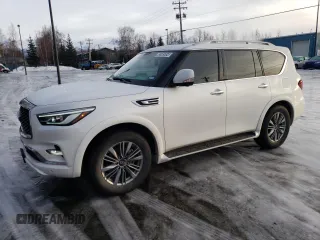 2022 Infiniti QX80 LUXE with VIN JN8AZ2AF6N9743150, listed as a Copart auction lot 85585054 with 13,201 mi miles and Clean Title. Bid and sale history available at carsss.com. Image 1.
