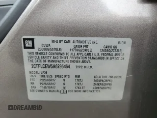 2010 GMC Terrain SLE-1 with VIN 2CTFLCEW5A6295464, listed as a Copart auction lot 50791815 with 181,405 mi miles and Salvage Title. Bid and sale history available at carsss.com. Image 13.