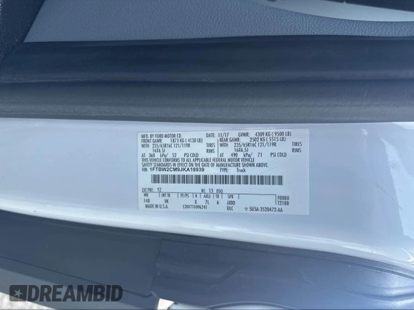 2018 Ford Transit с VIN 1FTBW2CM9JKA18939, выставлен на аукционе IAAI как лот 41978958 с пробегом 236 566 миль миль и . История ставок и продаж доступна на DreamBid. Изображение 9.