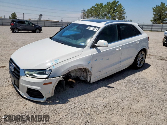 2016 Audi Q3 Premium Plus with VIN WA1EFCFS0GR019940, listed as a Copart auction lot 63771625 with 98,591 mi miles and Salvage title. Bid and sale history available at DreamBid. Image 1.