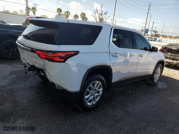 2022 Chevrolet Traverse LS with VIN 1GNERFKW4NJ113796, listed as a Copart auction lot 45738735 with 67,309 mi miles and Salvage Title. Bid and sale history available at carsss.com. Image 3.