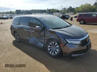 2024 Honda Odyssey EX-L with VIN 5FNRL6H6XRB016148, listed as a Copart auction lot 50639375 with 27,113 mi miles and Salvage Title. Bid and sale history available at DreamBid. Image 4.