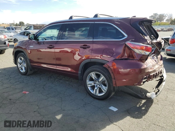 2015 Toyota Highlander Hybrid Limited with VIN 5TDDCRFH6FS012637, listed as a Copart auction lot 78057174 with 120,579 mi miles and Salvage Title. Bid and sale history available at carsss.com. Image 2.
