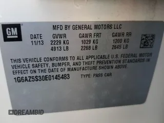 2014 Cadillac CTS Premium AWD с VIN 1G6AZ5S30E0145483, выставлен на аукционе Copart как лот 76355864 с пробегом 89 917 миль миль и Списание • Salvage title. История ставок и продаж доступна на DreamBid. Изображение 12.