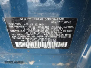 2023 Subaru Forester Wilderness with VIN JF2SKAMC8PH538116, listed as a IAAI auction lot 41500948 with 26,635 mi miles. Bid and sale history available at carsss.com. Image 9.