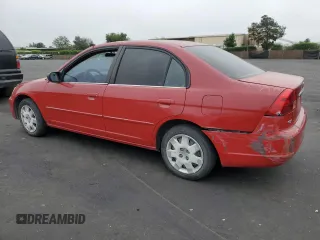 2002 Honda Civic EX with VIN 2HGES26792H554976, listed as a Copart auction lot 53095385 with 253,228 mi miles and Salvage Title. Bid and sale history available at DreamBid. Image 2.