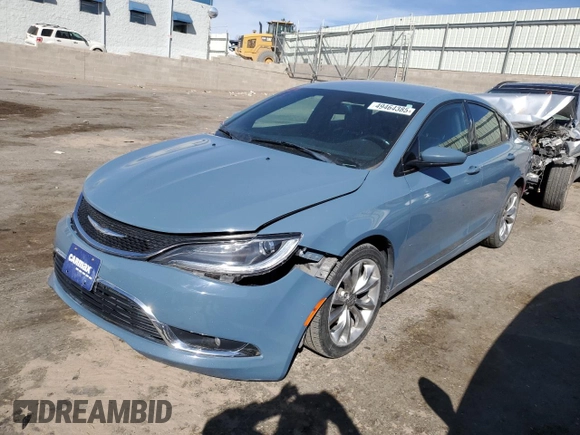 2015 Chrysler 200 S with VIN 1C3CCCBB6FN711335, listed as a Copart auction lot 49464385 with 75,042 mi miles and Salvage Title. Bid and sale history available at carsss.com. Image 1.