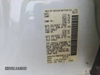 2022 Nissan Frontier SV с VIN 1N6ED1EJ9NN685138, выставлен на аукционе Copart как лот 56945585 с пробегом 55 998 миль миль и Списание • Salvage title. История ставок и продаж доступна на DreamBid. Изображение 12.