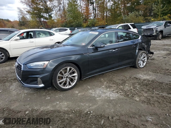 2022 Audi A5 Sportback Premium with VIN WAUABCF5XNA032343, listed as a Copart auction lot 76373244 with 32,412 mi miles and Salvage Title. Bid and sale history available at carsss.com. Image 1.