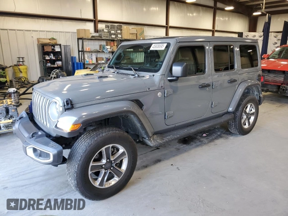 2022 Jeep Wrangler Unlimited Sahara z VIN 1C4HJXEN4NW262444, wystawiony jako Copart lot #45808695 z przebiegiem 44 517 mil mil oraz Szkoda całkowita • Salvage title. Historia ofert i sprzedaży dostępna na DreamBid. Obrazek 1.
