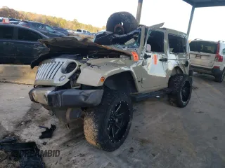 2018 Jeep Wrangler Sahara z VIN 1C4AJWBG8JL805856, wystawiony jako Copart lot #84380974 z przebiegiem Nie podano mil oraz Czysty tytuł • Clean title. Historia ofert i sprzedaży dostępna na DreamBid. Obrazek 1.
