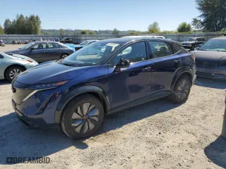 2023 Nissan ARIYA ENGAGE with VIN JN1CF0BB7PM707483, listed as a Copart auction lot 69260554 with 7,377 mi miles and Salvage Title. Bid and sale history available at carsss.com. Image 1.