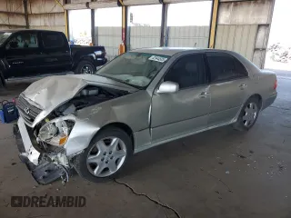 2001 Lexus LS 430 with VIN JTHBN30F910017685, listed as a Copart auction lot 52944505 with 216,490 mi miles and Salvage Title. Bid and sale history available at carsss.com. Image 1.