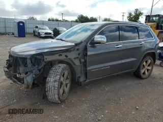 2015 Jeep Grand Cherokee Overland with VIN 1C4RJFCT4FC813510, listed as a Copart auction lot 41466395 with 135,124 mi miles and Salvage Title. Bid and sale history available at carsss.com. Image 1.