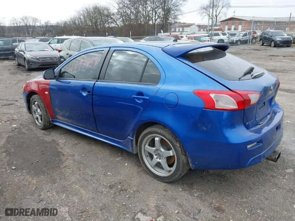 2010 Mitsubishi Lancer GTS with VIN JA32X8HW1AU005888, listed as a IAAI auction lot 41497454 with 217,023 mi miles. Bid and sale history available at carsss.com. Image 3.