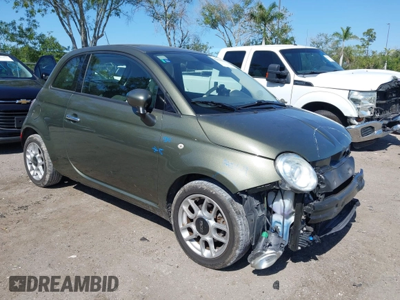 2014 FIAT 500 Pop with VIN 3C3CFFAR1ET294017, listed as a IAAI auction lot 42064496 with 1 mi miles. Bid and sale history available at carsss.com. Image 1.
