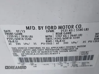 2013 Ford Edge SEL with VIN 2FMDK4JC9DBC64071, listed as a IAAI auction lot 41864334 with 104,942 mi miles. Bid and sale history available at carsss.com. Image 9.