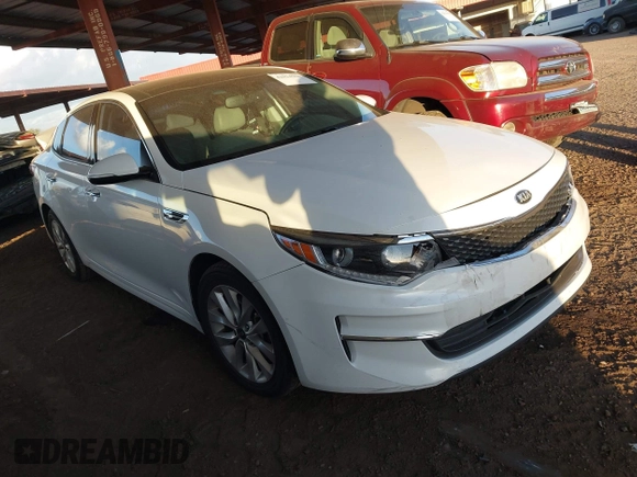 2016 Kia Optima EX with VIN 5XXGU4L30GG117411, listed as a IAAI auction lot 42034988 with 123,387 mi miles. Bid and sale history available at carsss.com. Image 1.