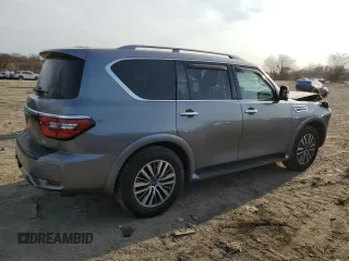 2021 Nissan Armada SL with VIN JN8AY2BB8M9793254, listed as a Copart auction lot 48853805 with 85,755 mi miles and Salvage Title. Bid and sale history available at carsss.com. Image 3.