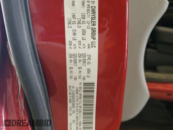 2014 Dodge Grand Caravan American Value with VIN 2C4RDGBG4ER230054, listed as a Copart auction lot 54412435 with 68,237 mi miles and Non Repairable. Bid and sale history available at DreamBid. Image 13.
