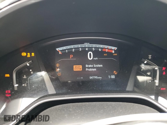 2017 Honda CR-V Touring with VIN 5J6RW1H97HL016344, listed as a Copart auction lot 51812315 with 47,795 mi miles and Salvage Title. Bid and sale history available at carsss.com. Image 9.