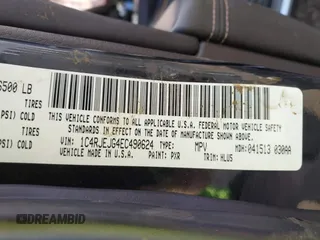 2014 Jeep Grand Cherokee Summit с VIN 1C4RJEJG4EC490624, выставлен на аукционе IAAI как лот 41341713 с пробегом 74 100 миль миль и . История ставок и продаж доступна на DreamBid. Изображение 9.