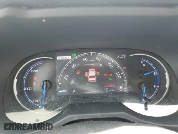 2023 Toyota RAV4 Hybrid SE with VIN JTM16RFVXPD088729, listed as a Copart auction lot 57879395 with 33,249 mi miles and Salvage title. Bid and sale history available at DreamBid. Image 9.