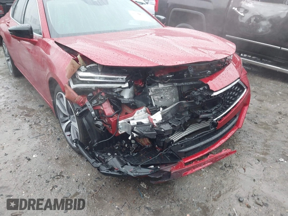 2021 Acura TLX w/Advance Package with VIN 19UUB5F66MA011980, listed as a IAAI auction lot 41570965 with 16,461 mi miles. Bid and sale history available at carsss.com. Image 6.