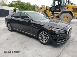 2017 Genesis G80 3.8L z VIN KMHGN4JE0HU180808, wystawiony jako Copart lot #52796555 z przebiegiem 81 598 mil mil oraz Szkody całkowita. Historia ofert i sprzedaży dostępna na DreamBid. Obrazek 4.