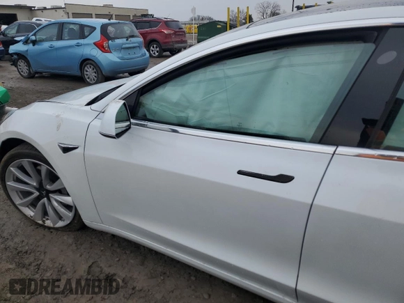 2019 Tesla Model 3 Mid Range with VIN 5YJ3E1EA8KF466382, listed as a Copart auction lot 46578205 with Not Provided miles and Salvage Title. Bid and sale history available at DreamBid. Image 9.