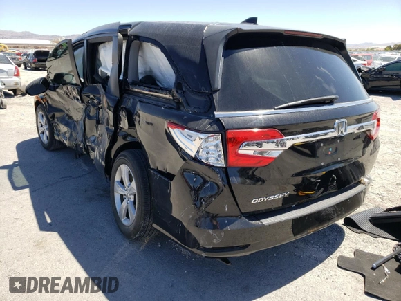 2020 Honda Odyssey EX with VIN 5FNRL6H53LB018841, listed as a Copart auction lot 75122564 with 31,211 mi miles and Salvage Title. Bid and sale history available at DreamBid. Image 3.