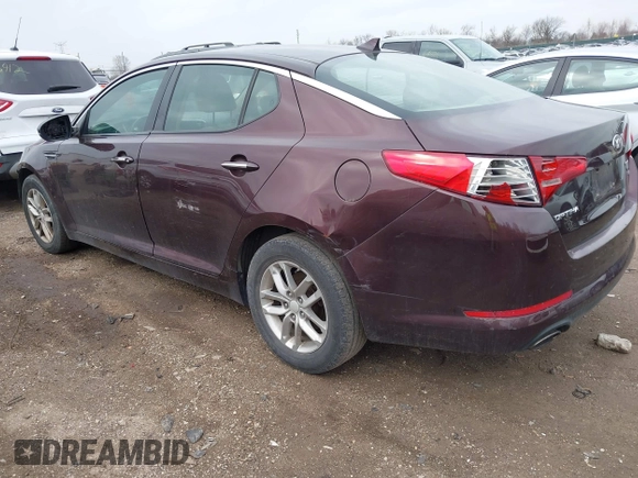 2013 Kia Optima LX with VIN 5XXGM4A70DG091393, listed as a IAAI auction lot 41823880 with 170,966 mi miles. Bid and sale history available at carsss.com. Image 3.