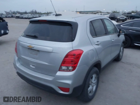 2020 Chevrolet Trax LS with VIN 3GNCJKSBXLL296356, listed as a IAAI auction lot 41770466 with 68,702 mi miles and . Bid and sale history available at DreamBid. Image 4.