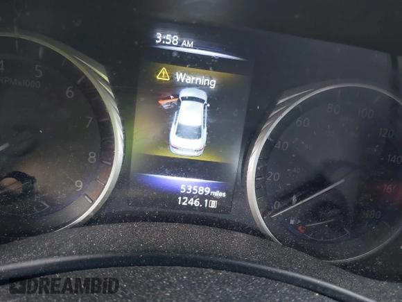 2015 Infiniti Q50 with VIN JN1BV7AR5FM392624, listed as a IAAI auction lot 41667327 with 53,589 mi miles. Bid and sale history available at carsss.com. Image 14.
