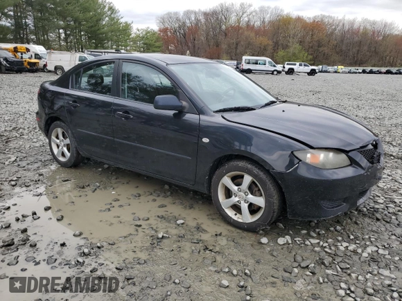 2006 Mazda 3 i Touring with VIN JM1BK32G761490132, listed as a Copart auction lot 52937645 with 146,299 mi miles and Salvage Title. Bid and sale history available at DreamBid. Image 4.