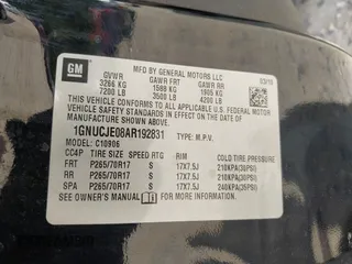 2010 Chevrolet Suburban LT z VIN 1GNUCJE08AR192831, wystawiony jako IAAI lot #42534754 z przebiegiem 165 741 mil mil oraz . Historia ofert i sprzedaży dostępna na DreamBid. Obrazek 9.