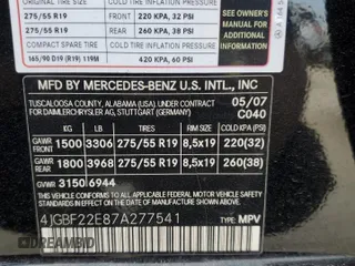 2007 Mercedes-Benz GL-Class with VIN 4JGBF22E87A277541, listed as a Copart auction lot 76740074 with 0 mi miles and Salvage Title. Bid and sale history available at carsss.com. Image 14.