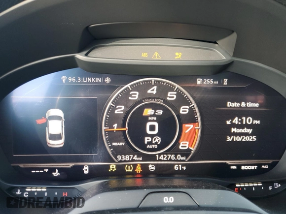 2017 Audi S3 Premium Plus z VIN WAUB1GFFXH1058761, wystawiony jako Copart lot #48205745 z przebiegiem 93 874 mil mil oraz Szkoda całkowita • Salvage title. Historia ofert i sprzedaży dostępna na DreamBid. Obrazek 9.
