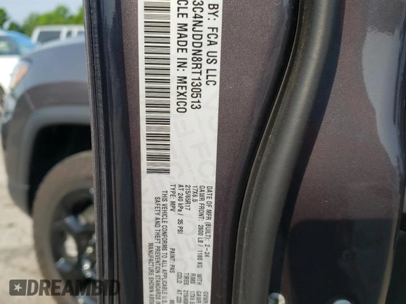 2024 Jeep Compass Trailhawk with VIN 3C4NJDDN8RT130513, listed as a Copart auction lot 59196375 with 1,845 mi miles and Salvage title. Bid and sale history available at DreamBid. Image 13.