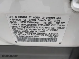 2004 Acura MDX Touring Pkg w/Navigation with VIN 2HNYD18834H520180, listed as a IAAI auction lot 41934124 with 201,817 mi miles. Bid and sale history available at carsss.com. Image 9.