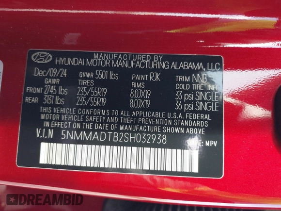 2025 Genesis GV70 2.5T z VIN 5NMMADTB2SH032938, wystawiony jako IAAI lot #41561830 z przebiegiem 2 456 mil mil oraz . Historia ofert i sprzedaży dostępna na DreamBid. Obrazek 9.