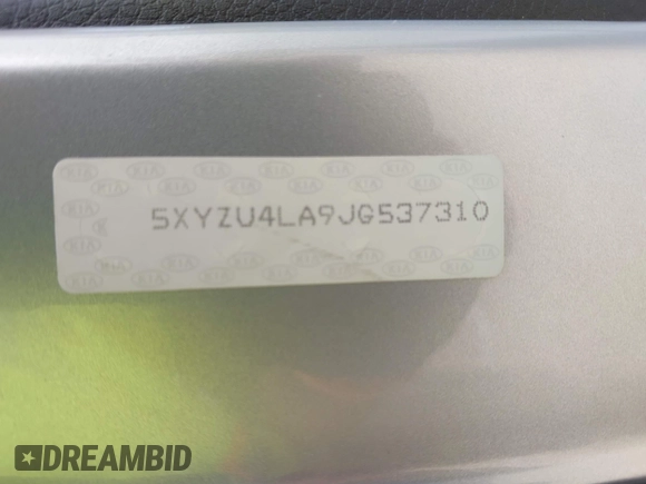 2018 Hyundai Santa Fe 2.0T z VIN 5XYZU4LA9JG537310, wystawiony jako IAAI lot #42393689 z przebiegiem Nie podano mil oraz . Historia ofert i sprzedaży dostępna na DreamBid. Obrazek 9.