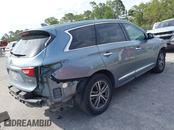 2017 Infiniti QX60 with VIN 5N1DL0MN8HC529622, listed as a IAAI auction lot 41724339 with 191,983 mi miles. Bid and sale history available at carsss.com. Image 4.